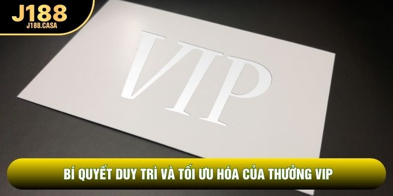 Bí quyết duy trì và tối ưu hóa của thưởng vip